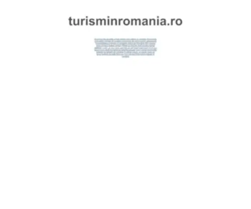 Turisminromania.ro(Turism in Romania) Screenshot
