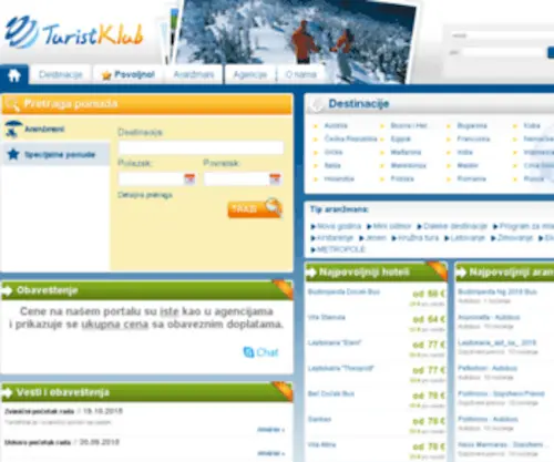 Turistklub.com(Svet na klik) Screenshot