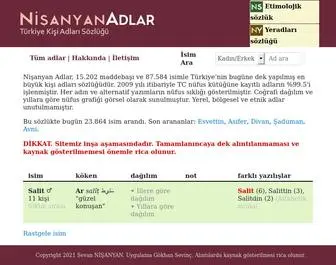 Turkadlar.com(Nişanyan Adlar) Screenshot