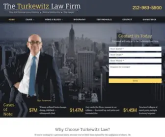 Turkewitzlaw.com(New York Personal Injury Attorney) Screenshot