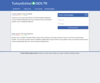 Turkiyesohbet.gen.tr(Türkiye) Screenshot