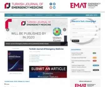 Turkjemergmed.com(Turkish Journal of Emergency Medicine) Screenshot