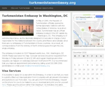 Turkmenistanembassy.org(Embassy Of Turkmenistan) Screenshot