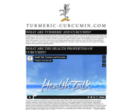Turmeric-Curcumin.com(Curcumin 95% Turmeric Extract + Piperine) Screenshot