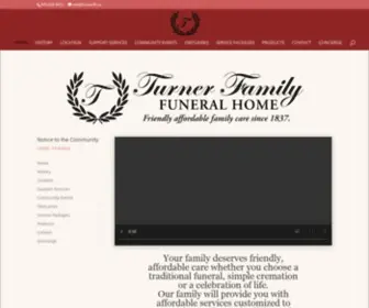 Turnerfamilyfuneralhome.ca(Turner Family Funeral Home) Screenshot