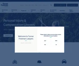 Turnerfreeman.com.au(Personal Injury & Compensation Lawyers) Screenshot