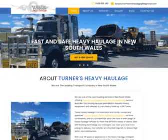 Turnersheavyhaulage.com.au(Best Heavy Haulage Transport in New South Wales) Screenshot