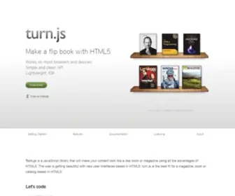 Turnjs.com(The page flip effect in HTML5) Screenshot