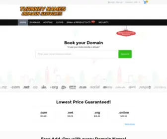 Turnkeynames.net(Domain names & web hosting company) Screenshot