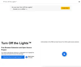 Turnoffthelights.com(Turn Off the Lights) Screenshot