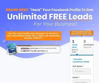 Turnprofilesintoprofits.com(Get Instant Access To The Social Profile Lead Generator For Only $7 Today) Screenshot