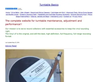 Turntablebasics.com(Turntable Basics) Screenshot