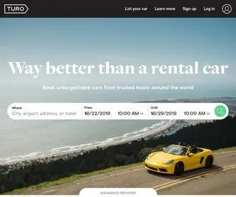 Turo.com(The world's largest car sharing marketplace) Screenshot