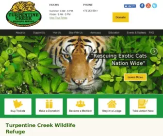 Turpentinecreek.org(Turpentine Creek Wildlife Refuge) Screenshot