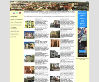 Turportal.org(Truskavets Resort welcomes to have a rest in Ukraine) Screenshot