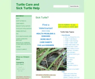 Turtlecare.net(Turtle Care and Sick Turtle Help) Screenshot