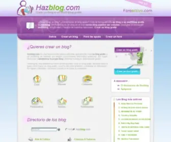 Tusblog.com(Crear un blog gratis.Crear un blog gratis gracias a Hazblog.com) Screenshot