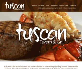 Tuscanlg.com(Tuscan Tavern & Grill) Screenshot