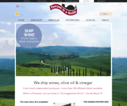 Tuscanyinabottle.com(Italian Wine Shop) Screenshot