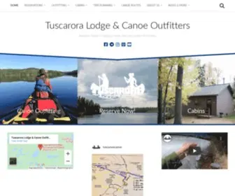 Tuscaroracanoe.com(Tuscarora Lodge and Canoe Outfitters) Screenshot