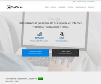 Tusclicks.cl(Publicidad en Internet) Screenshot