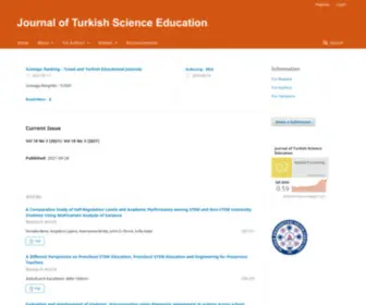 Tused.org(Journal of turkish science education (tused)) Screenshot