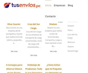 Tusenvios.pe(Envíos de paquetes y documentos en Perú) Screenshot