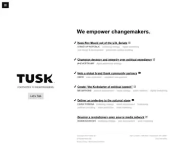 Tuskinc.com(TUSK, Inc) Screenshot