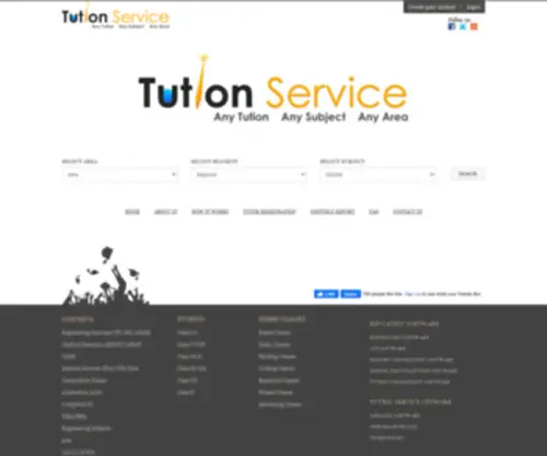Tutionservice.com(Tution Service.com) Screenshot