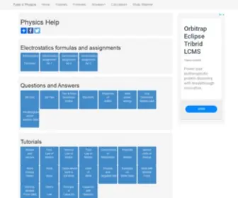Tutor4PHysics.com(Online Physics Help) Screenshot