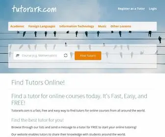 Tutorark.com(Find Tutors for online courses) Screenshot