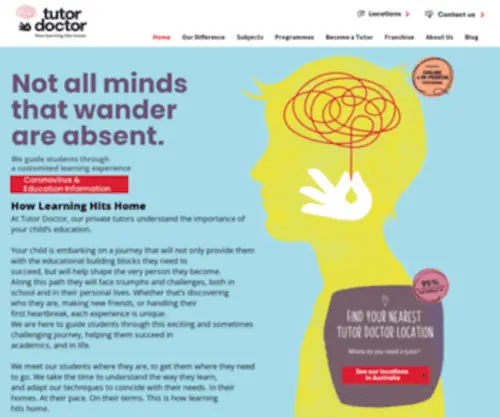 Tutordoctor.com.au(Excellent private tutors near you ready to teach your children) Screenshot