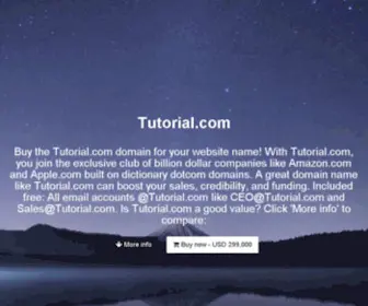 Tutorial.com(Dit domein kan te koop zijn) Screenshot