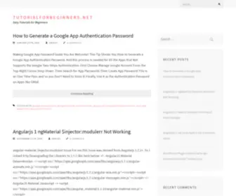Tutorialforbeginners.net(Easy Tutorials for Beginners) Screenshot