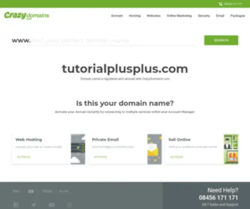 Tutorialplusplus.com(This domain name) Screenshot