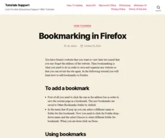 Tutorials-Support.info(Lets Provide Educational Support With Tutorials) Screenshot