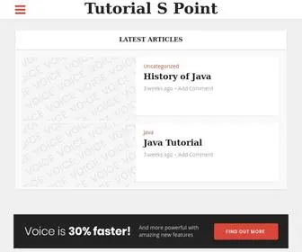 Tutorialstpoint.com(My WordPress Blog) Screenshot