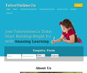 Tutoronline2U.com(Online tutor) Screenshot