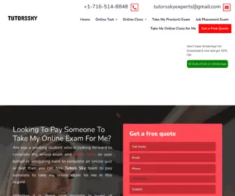 Tutorssky.com(Pay Someone To Take My Online Exam) Screenshot