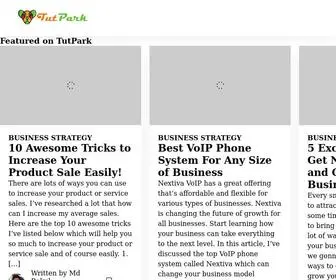 Tutpark.com(A new blogging world with a new business prospect) Screenshot