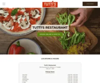 Tuttisrestaurant.com(Get 5% off your pizza order) Screenshot