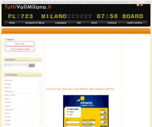 Tuttivolimilano.it(Tutti Voli Milano) Screenshot