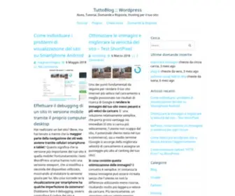 Tuttoblog.com(Aiuto, Tutorial, Domande e Risposte, Hosting per il tuo sito) Screenshot