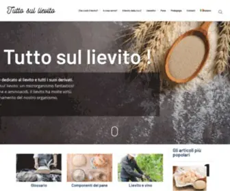 Tuttosullievito.it(Tout sur la levure) Screenshot