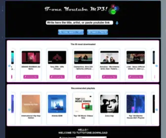 Tuttotone.download(T-one supersnelle YouTube-converter MP3 gratis v 3.9.7) Screenshot