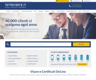 Tuttovisure.it(Tutto Visure Online) Screenshot