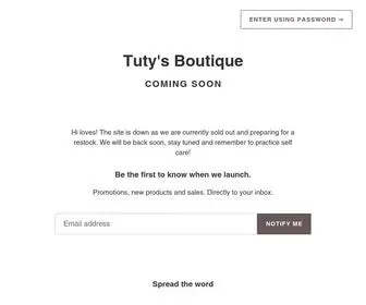 Tutysboutique.com(Tuty's Boutique) Screenshot