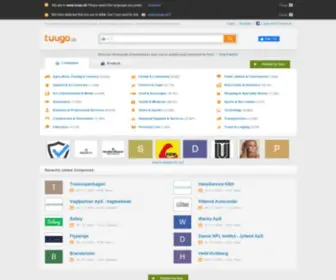 Tuugo.dk(Free company and business search engine) Screenshot