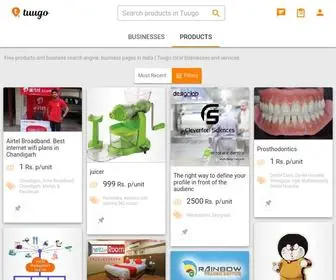 Tuugo.in(Free products and business search engine) Screenshot