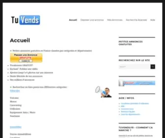 Tuvends.com(Petites annonces gratuites) Screenshot